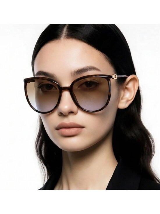 Fendi FF0432/G/S 086QR Round Sunglasses – Havana / Brown Gradient – 59mm